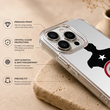 A phone case featuring a black hero silhouette, red and white shield graphic, and the words whatever it takes. — Info