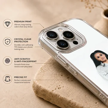 Music star in a shimmering silver outfit printed on a phone case — Info