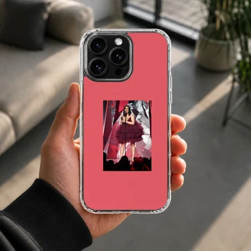 Cardi B performing on stage in a voluminous red dress phone case — Lifestyle