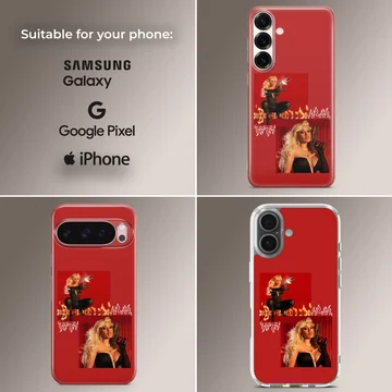 Cardi B red flame photo collage phone case with matte finish — Collage