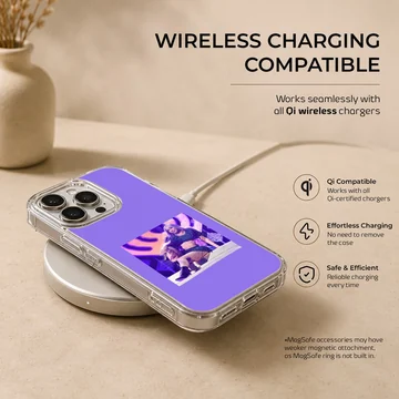 Cardi B music icon stage portrait on a purple phone case — Charging