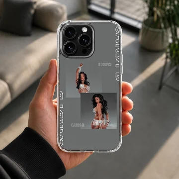Cardi B photo collage graphic printed on a matte phone case — Lifestyle