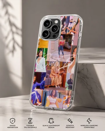 Cardi B photo collage phone case featuring vibrant imagery and signature text overlay phone case — Specs