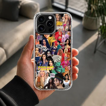 Colorful rap music icon photo collage phone case with dynamic imagery and text — Lifestyle