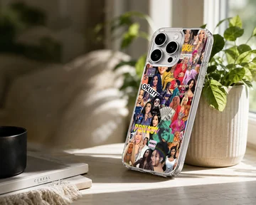 Colorful rap music icon photo collage phone case with dynamic imagery and text — Lifestyle