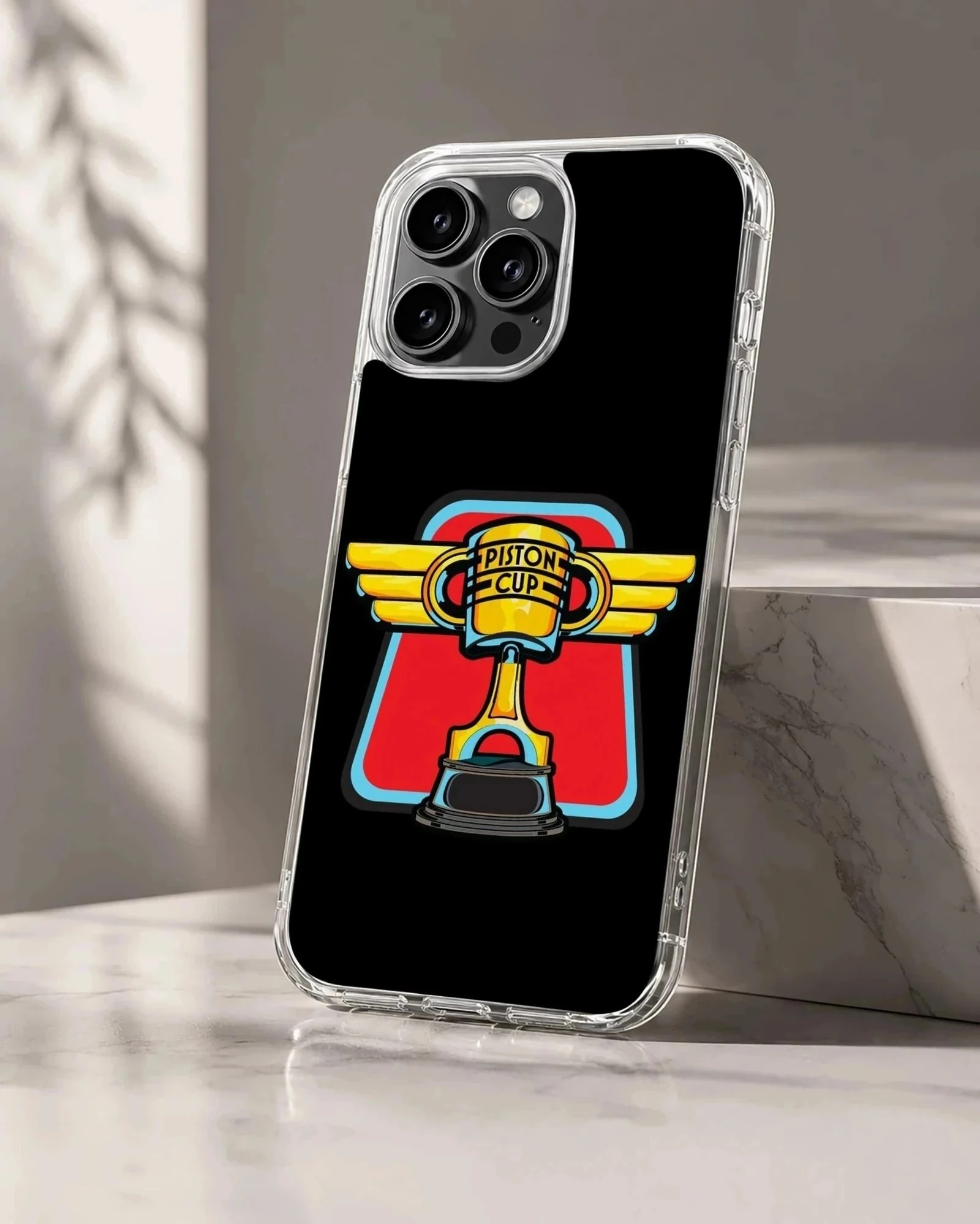 Piston Cup Racing Trophy graphic illustration phone case