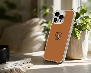 Rusty tow truck cartoon illustration with Radiator Springs typography on an orange background phone case — Lifestyle
