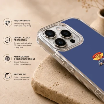 Hudson Hornet blue race car graphic with a Piston Cup emblem on a blue phone case — Info