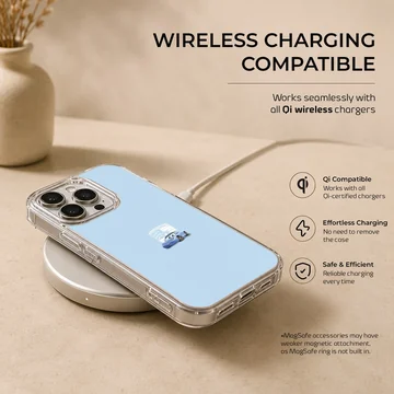 Minimalist blue sports car illustration on a light blue background phone case — Charging