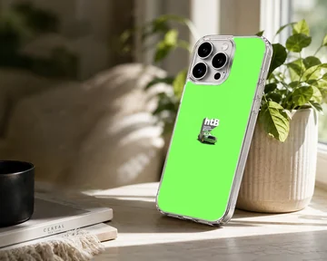 Vibrant green racing cars theme printed on a matte snap phone case — Lifestyle