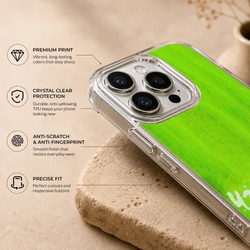 Cartoon illustration of two relaxed stoner characters with a green backdrop on a phone case — Info