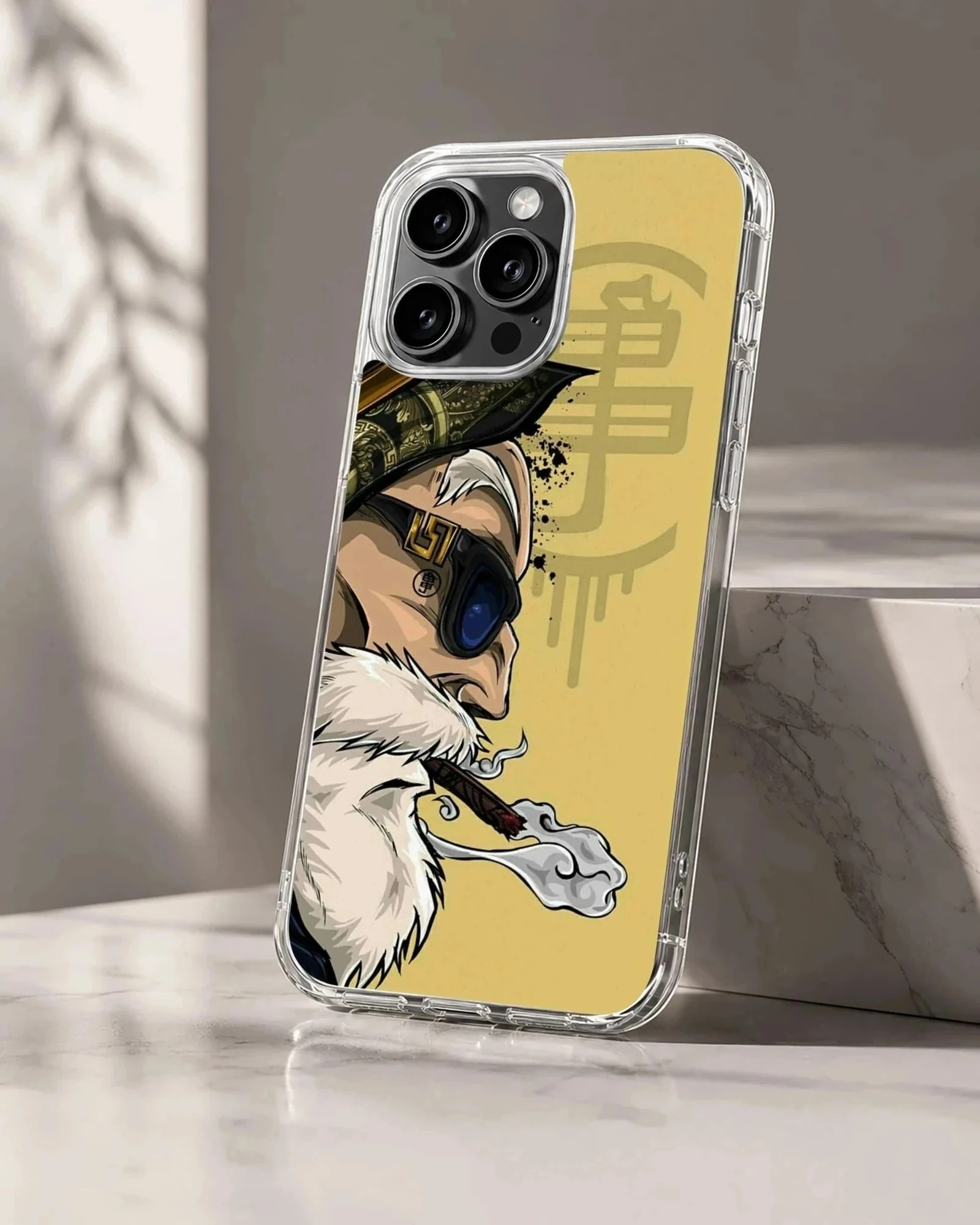 Cartoon weed old school character graphic illustration on a phone case