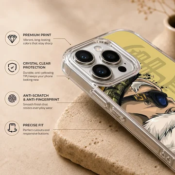 Cartoon weed old school character graphic illustration on a phone case — Info