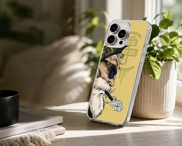 Cartoon weed old school character graphic illustration on a phone case — Lifestyle