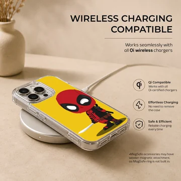 Chibi mercenary cartoon character with a sword against a bright yellow background phone case — Charging