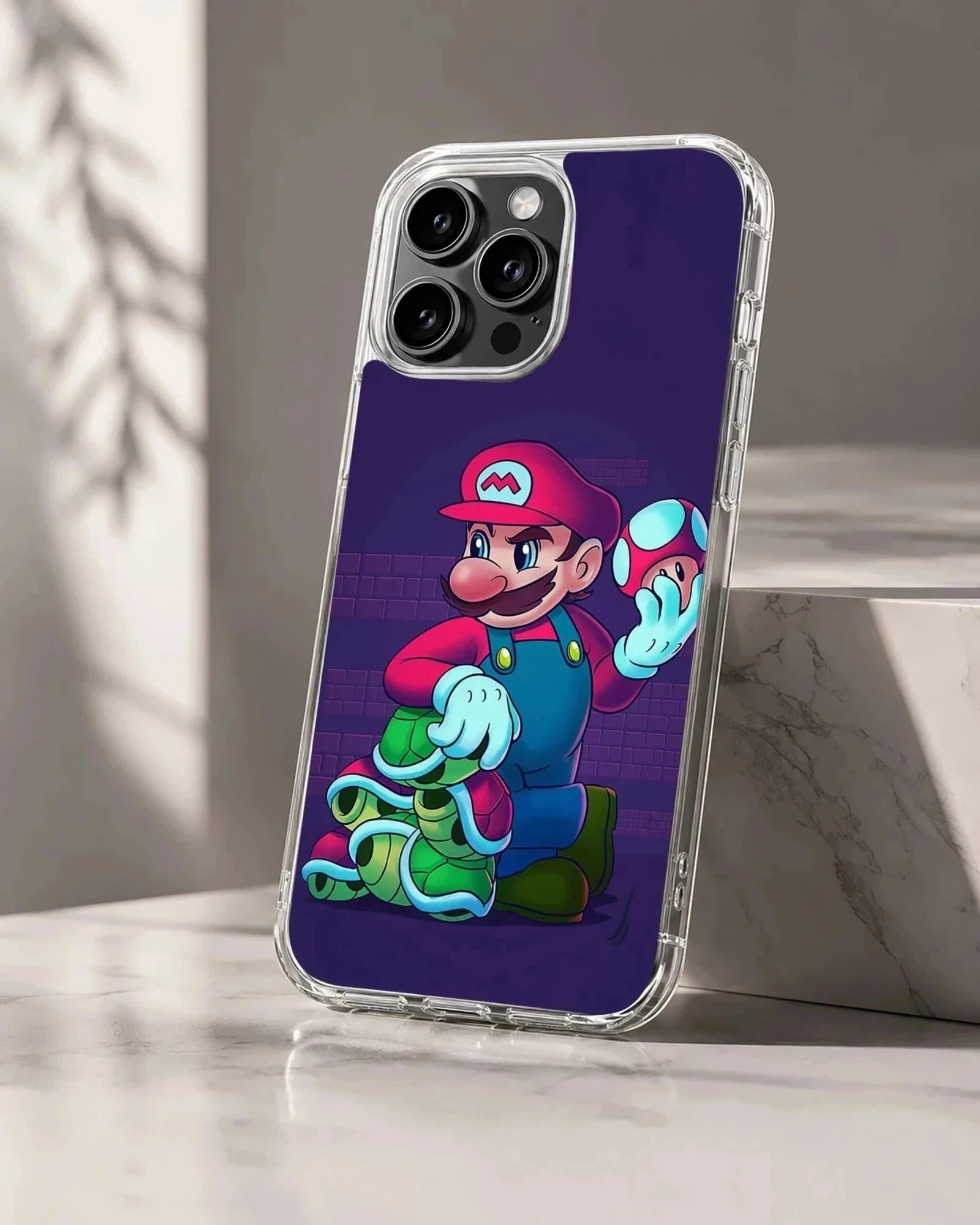 Retro gaming hero cartoon artwork on a matte TPU phone case