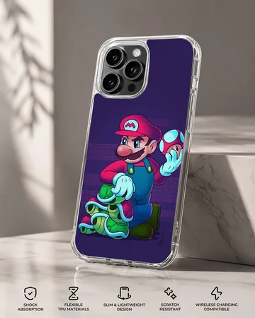 Retro gaming hero cartoon artwork on a matte TPU phone case — Specs