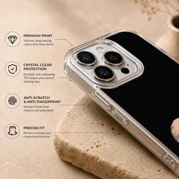 Minimalist anime hero cartoon character with a speech bubble reading OK on a black phone case — Info
