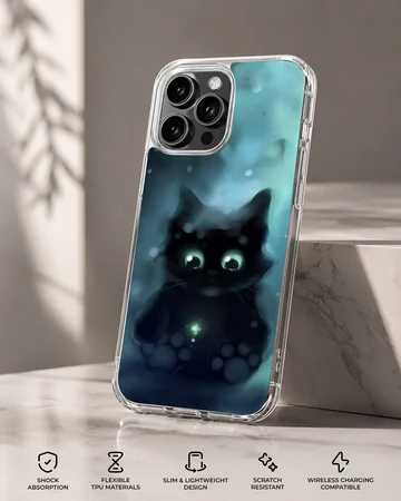 Cute cat phone case design with digital illustration — Specs
