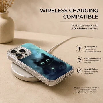 Cute cat phone case design with digital illustration — Charging