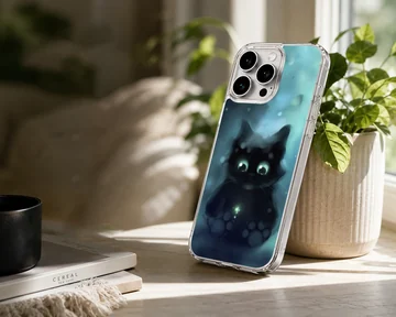 Cute cat phone case design with digital illustration — Lifestyle