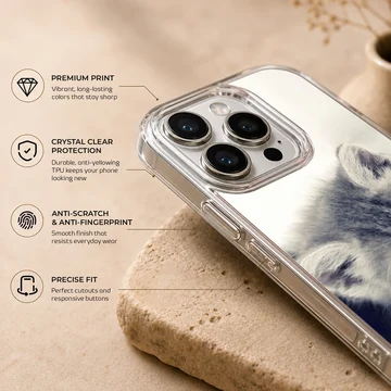 Close-up black and white photography of a sleepy tabby kitten with soft whiskers on a phone case — Info