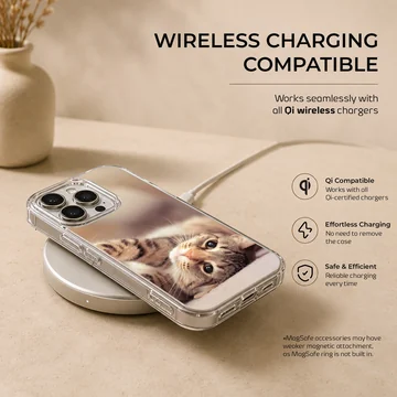 Close up photo of an adorable tabby cat lying on its back on a phone case — Charging
