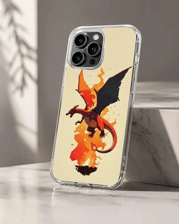Flame Dragon Digital Art Gaming Phone Case