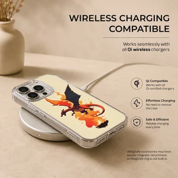 Flame Dragon Digital Art Gaming Phone Case — Charging
