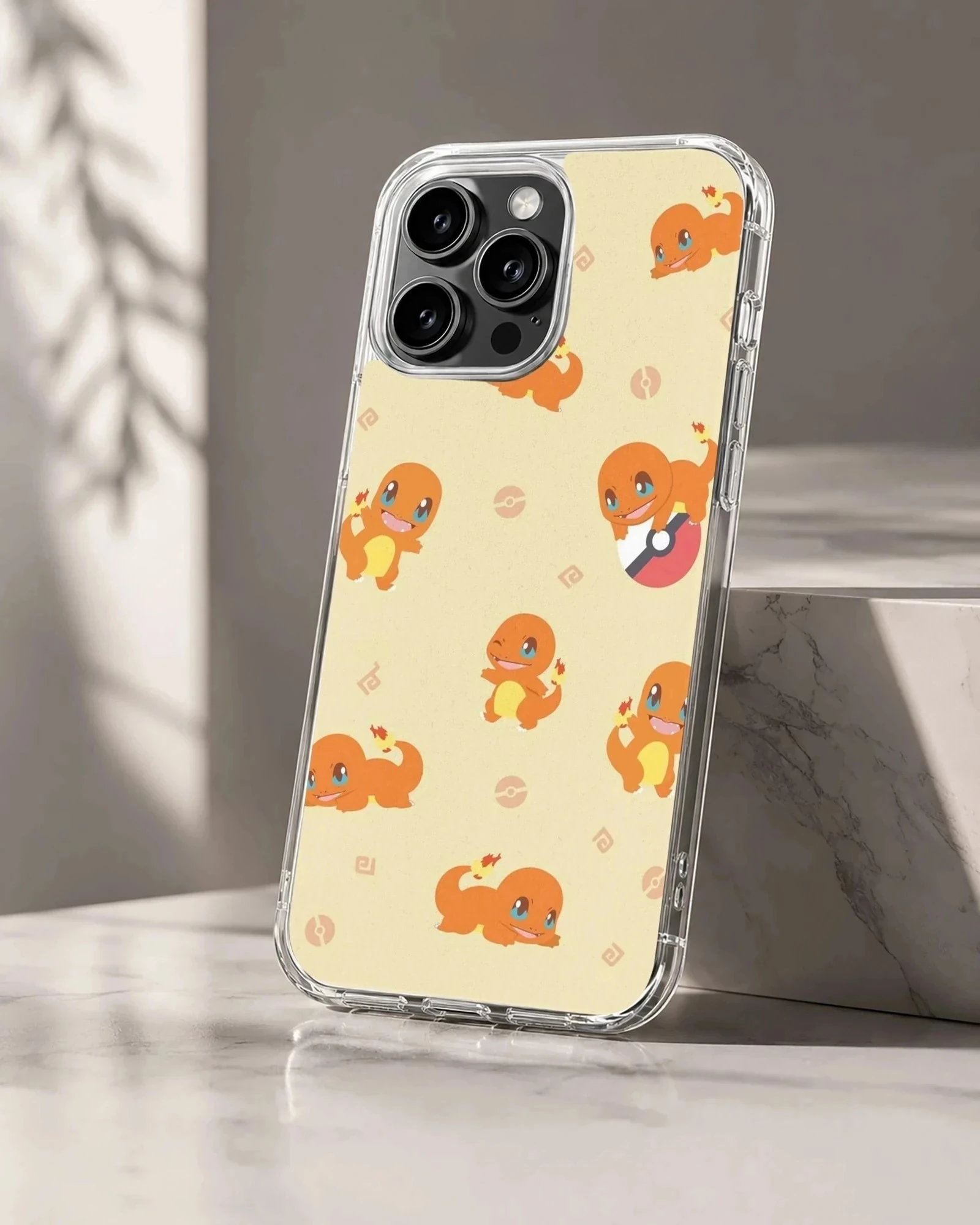 Charizard fire dragon character pattern printed on a slim matte phone case