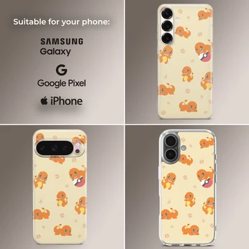 Charizard fire dragon character pattern printed on a slim matte phone case — Collage