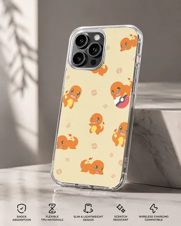 Charizard fire dragon character pattern printed on a slim matte phone case — Specs