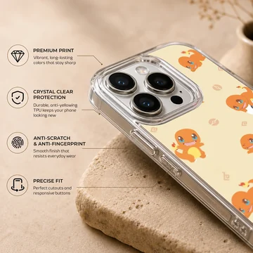 Charizard fire dragon character pattern printed on a slim matte phone case — Info