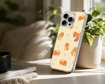Charizard fire dragon character pattern printed on a slim matte phone case — Lifestyle