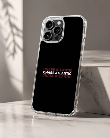 Chase Atlantic typography design on a soft TPU matte phone case — Hero