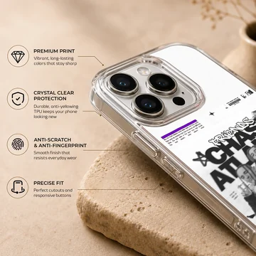 Chase Atlantic band graphic and bold typography on a matte phone case — Info
