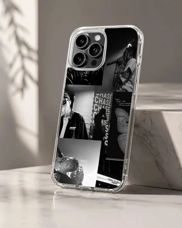 Chase Atlantic black and white photo collage phone case with concert imagery