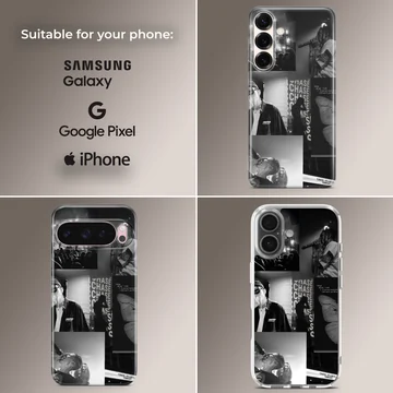 Chase Atlantic black and white photo collage phone case with concert imagery — Collage