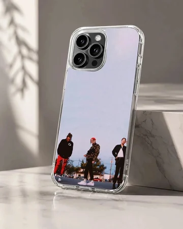 Chase Atlantic music trio standing outdoors printed on a matte snap phone case