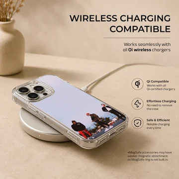 Chase Atlantic music trio standing outdoors printed on a matte snap phone case — Charging