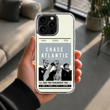 Chase Atlantic music poster artwork printed on a matte phone case — Lifestyle