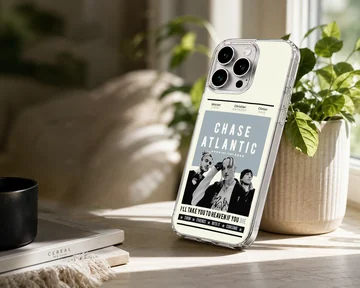 Chase Atlantic music poster artwork printed on a matte phone case — Lifestyle