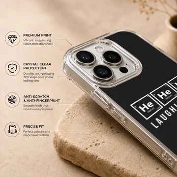 Chemistry Theme Laughing Gas periodic table elements phone case with matte finish — Info