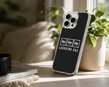 Chemistry Theme Laughing Gas periodic table elements phone case with matte finish — Lifestyle