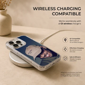 Chris Brown smiling portrait wearing a beige cap phone case — Charging