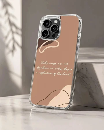 Inspirational Quote Phone Case with Neutral Abstract Design