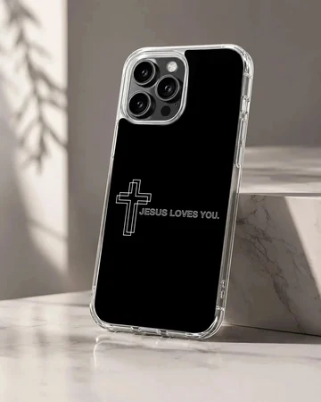 Christian Cross Minimalist Typography Phone Case