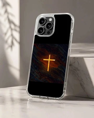 Christian Cross Phone Case with Luminous Glow Art