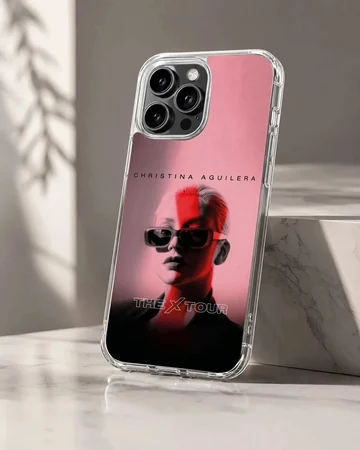 Christina Aguilera The X Tour concert artwork on a slim TPU snap phone case