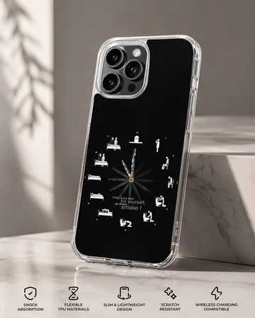 Cigarette Clock satirical graphic illustration phone case — Specs